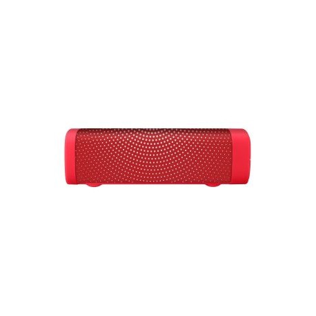 Bocina Bluetooth* mini SoundBar con acabado textil rojo