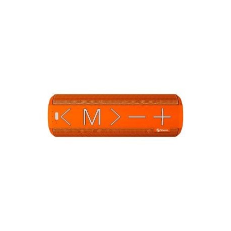 Bocina Bluetooth* tipo mini torre con reproductor microSD y radio FM, naranja