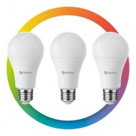 3 focos LED Bluetooth* RGB+W multicolor, de 9 W