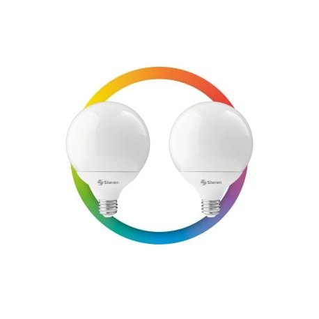 2 focos LED Wi-Fi RGB+W multicolor de 15 W