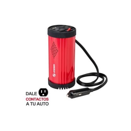 Inversor de corriente automotriz de 150 W (12 Vcc a 110 Vca), para portavasos