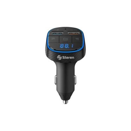 Transmisor FM Bluetooth* con cargador Turbo Charge, reproductor MP3 y medidor de voltaje de batería