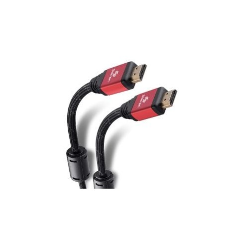 Cable HDMI 4K con filtros de ferrita y cable tipo cordón, de 1,8 m