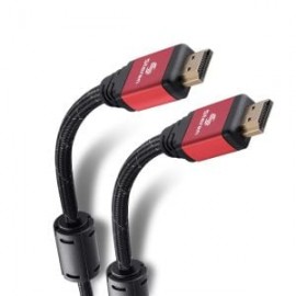 Cable HDMI* 4K con filtros de ferrita y cable tipo cordón, de 15 m