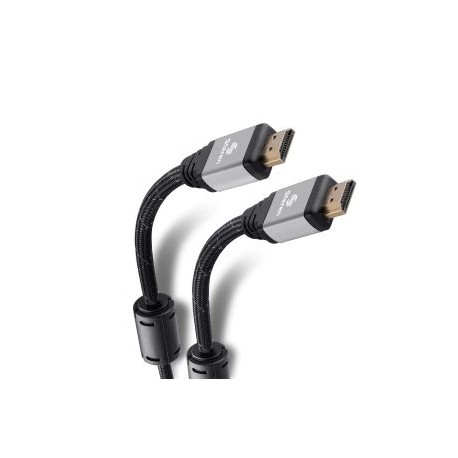 Cable HDMI 4K con filtros de ferrita y cable tipo cordón, de 7,2 m