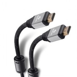 Cable HDMI 4K con filtros de ferrita y cable tipo cordón, de 7,2 m