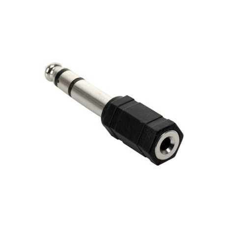 Adaptador de plug 6,3 mm a jack 3,5 mm, estéreo